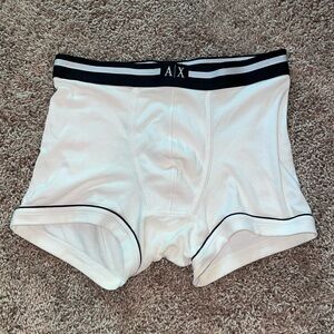 Gently worn white Armani Exchange boxer briefs size medium
